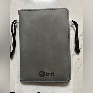 BRAND NEW TRTL Passport Cover in Grey Vegan Leather